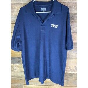 That Man Is You Mens Sz L  Navy Blue Zorrel Short Sleeve Polo Shirt